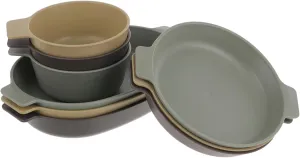 1 Set Portable Outdoor Dinnerware Lightweight Plastic Plates and Bowls for Camping Handle Bowls Easy to Clean Durable and Organized Dining Experience