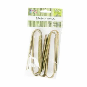 10cm Bamboo Tongs 8PK