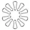 10pcs Black Aluminum Alloy D Carabiner