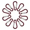 10pcs Black Aluminum Alloy D Carabiner