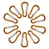 10pcs Black Aluminum Alloy D Carabiner