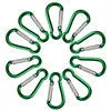 10pcs Black Aluminum Alloy D Carabiner
