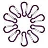 10pcs Black Aluminum Alloy D Carabiner