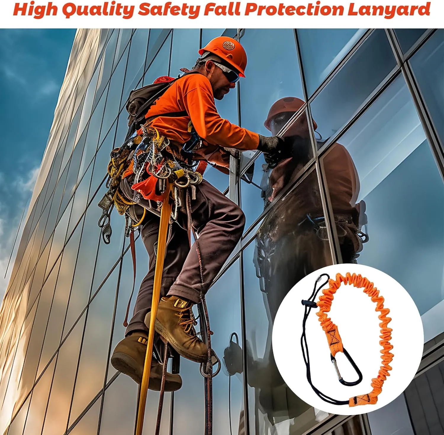 10pcs Retractable Tool Lanyards for Hand Tools with Carabiner and Adjustable Loop End, Extendable Length 31.5 "-43.3", Aluminum Screw Lock Carabiner with Shock Cord Stopper