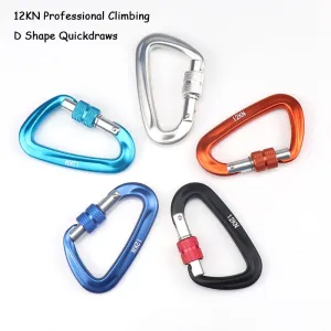 12KN Climbing Carabiner D Shape Quickdraws Professional