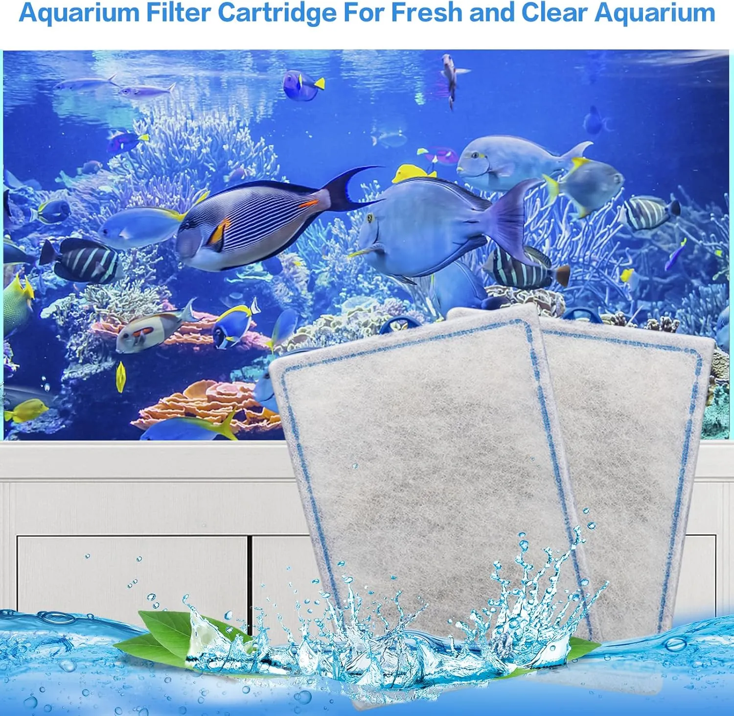 16 Count Assembled Large Filter Cartridges Compatible with Tetra Whisper Bio-Bag Filters 20i 40i IQ20/30/45/60 PF20/30/40/60, Large Replacement Filter Cartridges for Whisper Filters & Aquariums