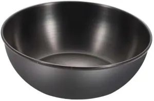 1PC Outdoor Camping Stainless Steel Bowl Side Dish Plate Lightweight Portable Tableware(Black)
