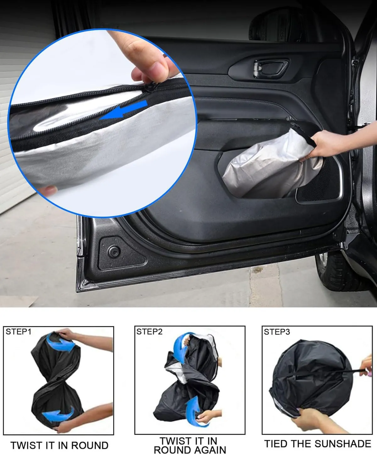 2025 Upgrade Front Windshield Sunshade fit for Jeep Compass 2017-2025 Reflector Foldable Car Shade Automotive Windshield Sunshades Ford Edge Windshield Sun Shade |Keeps Your Vehicle Cool|