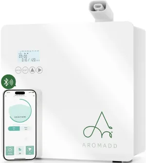 2025 Upgraded 3500 Sq.Ft Smart Scent Machine - HVAC System, Whole House Aroma & Hotel Collection Diffuser, Waterless Essential Oil Diffuser for Home, Office, 600ML Capacity, Cold Air Tech (White)