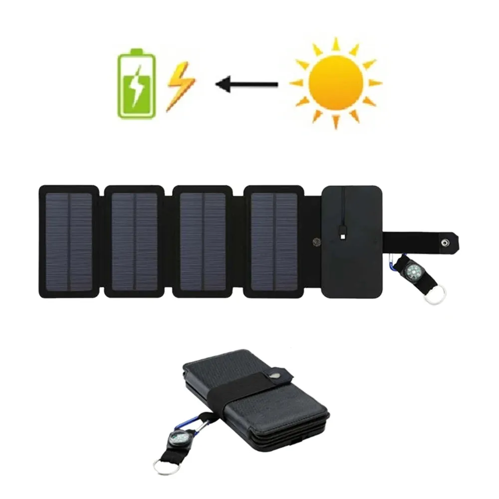 20W Foldable USB Solar Panel Charger Portable Power for Camping & Hiking