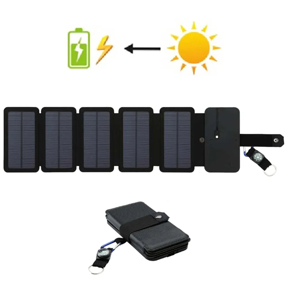 20W Foldable USB Solar Panel Charger Portable Power for Camping & Hiking