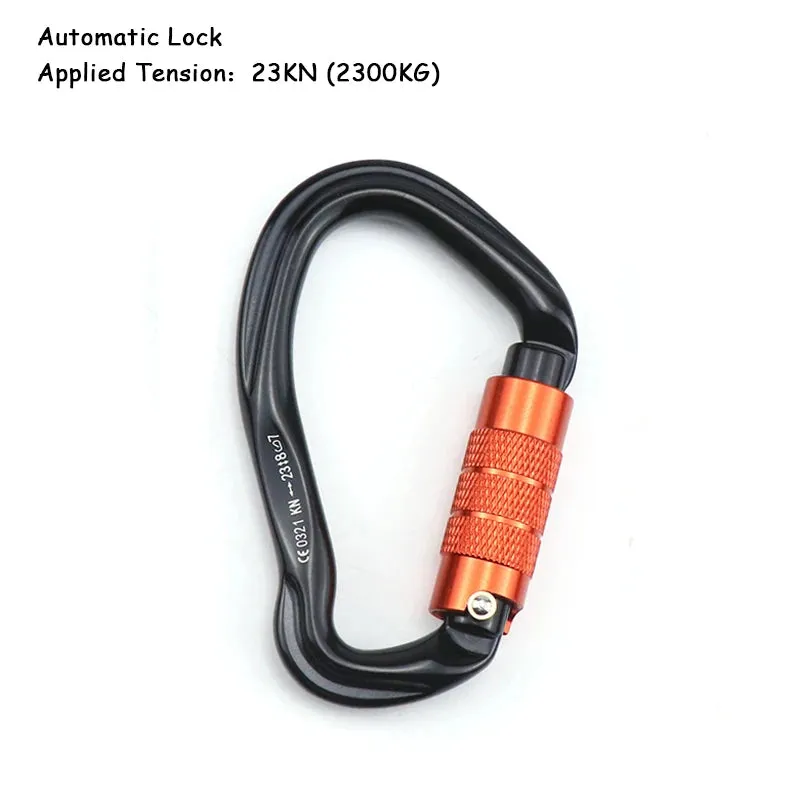 25KN Professional Climbing Carabiner D Shape Safety Lock