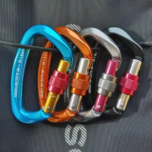 25KN Professional Climbing Carabiner D Shape Safety Lock