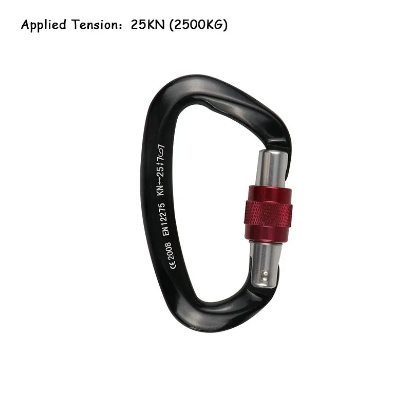 25KN Professional Climbing Carabiner D Shape Safety Lock
