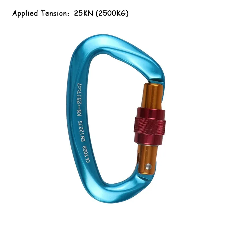 25KN Professional Climbing Carabiner D Shape Safety Lock