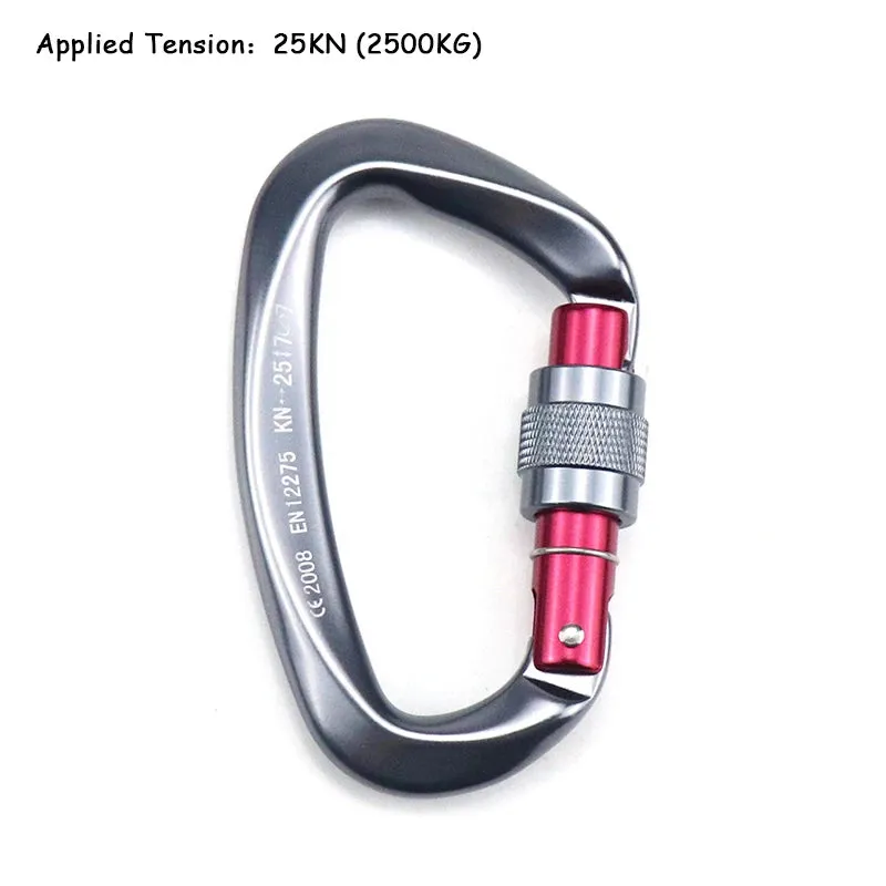 25KN Professional Climbing Carabiner D Shape Safety Lock