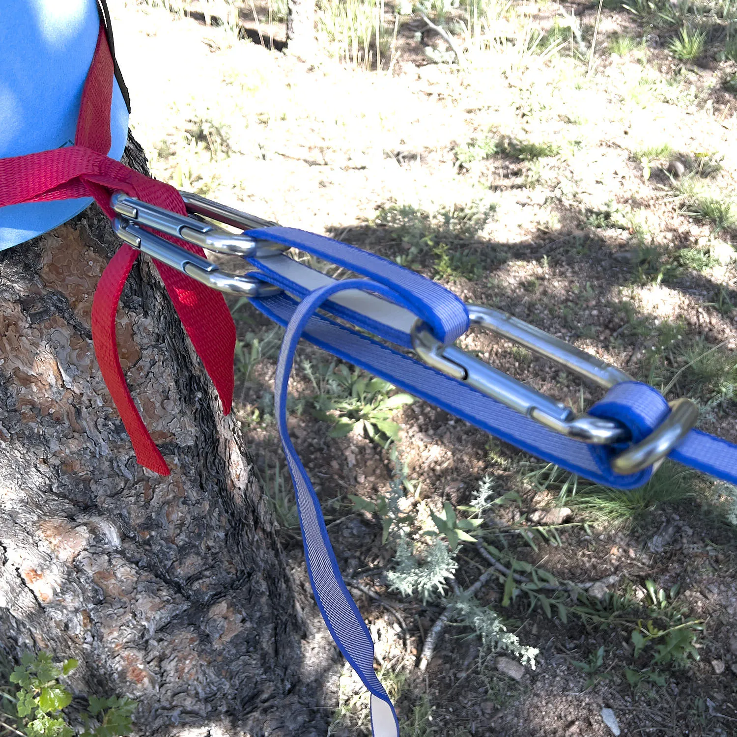 3-Carabiner Primitive Tensioning System