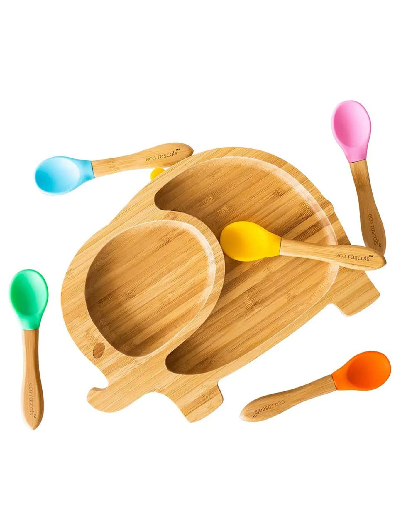 3 Pack Bamboo Spoons - 4 Colours