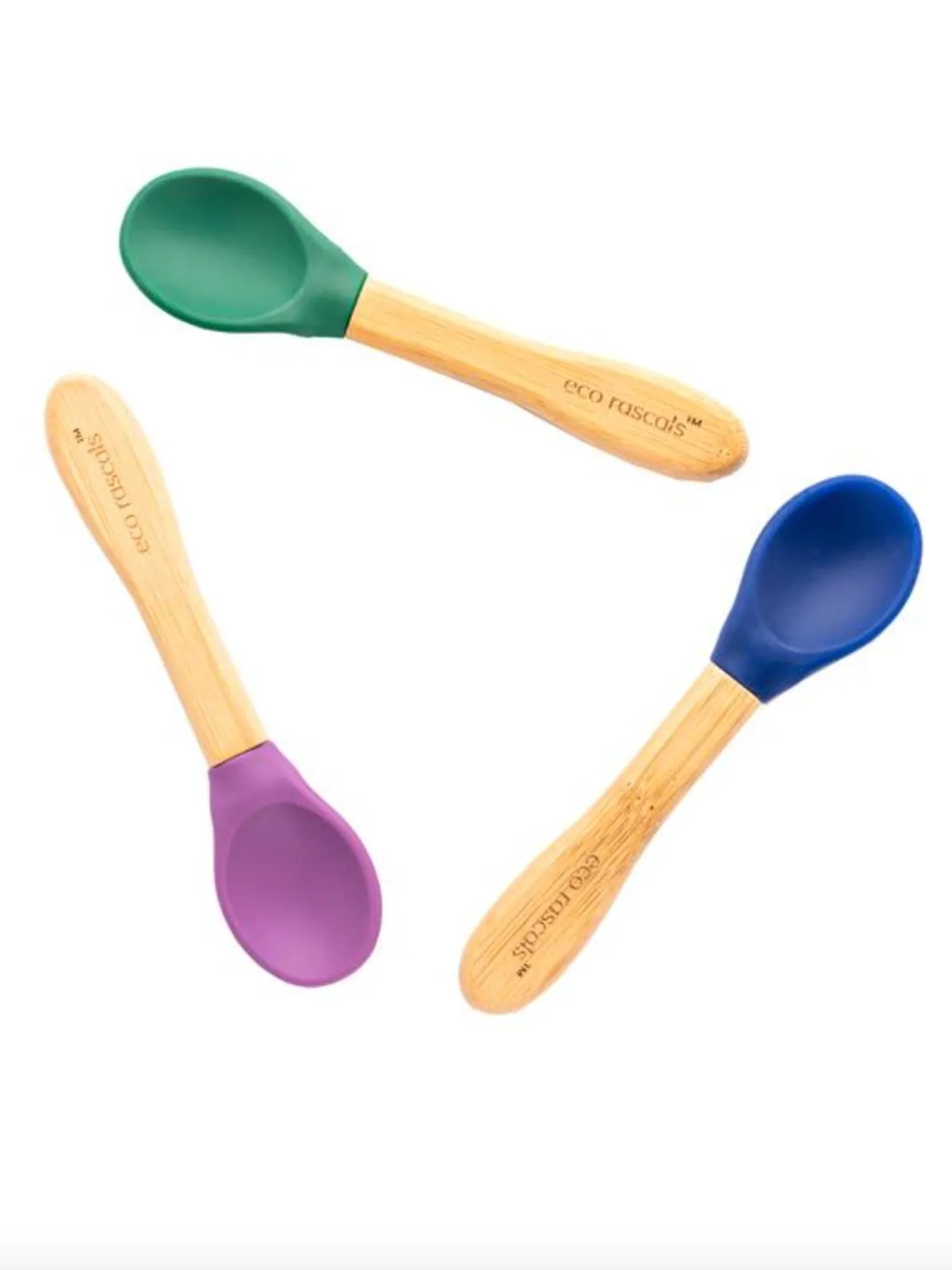 3 Pack Bamboo Spoons - 4 Colours