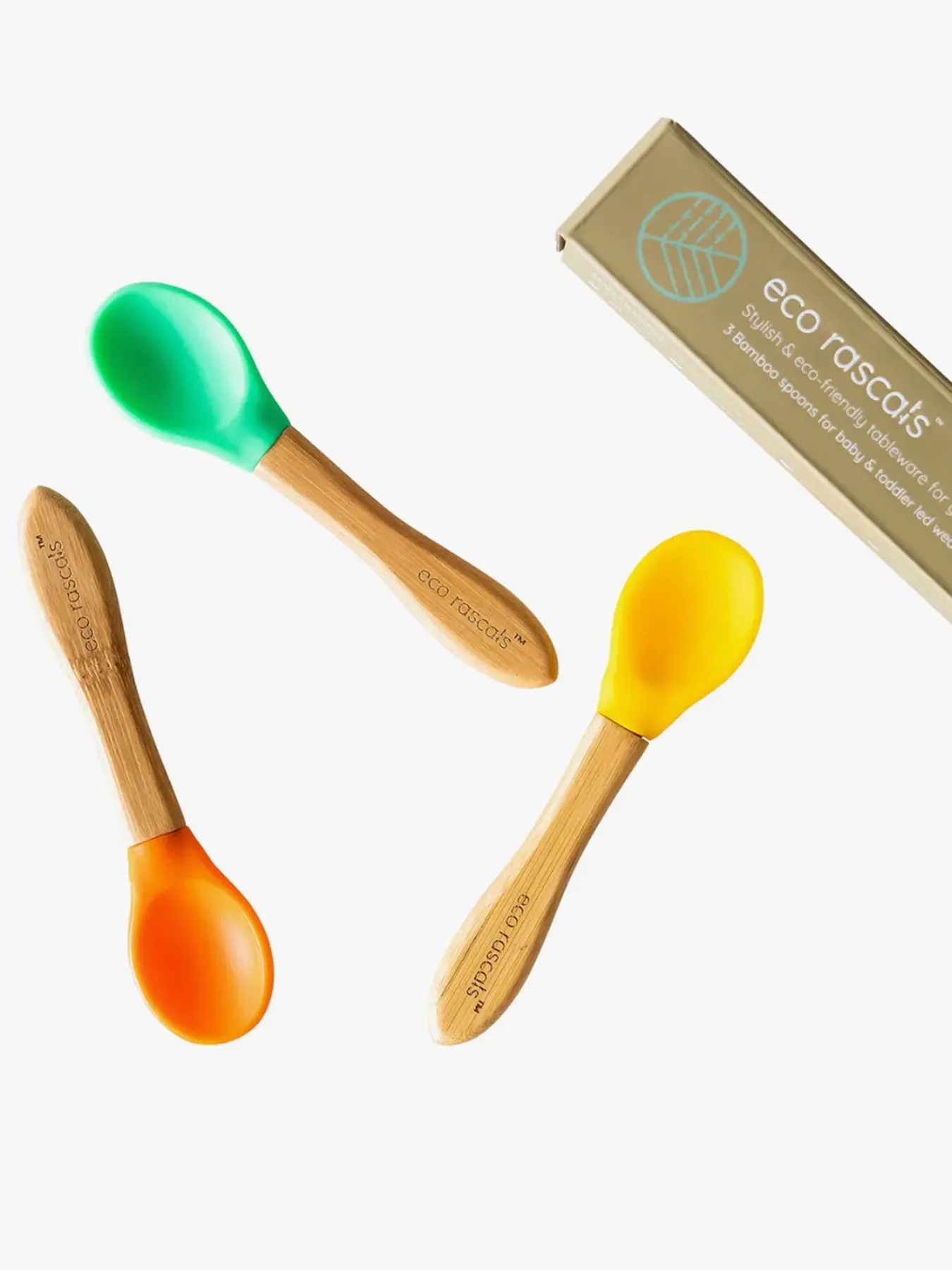 3 Pack Bamboo Spoons - 4 Colours