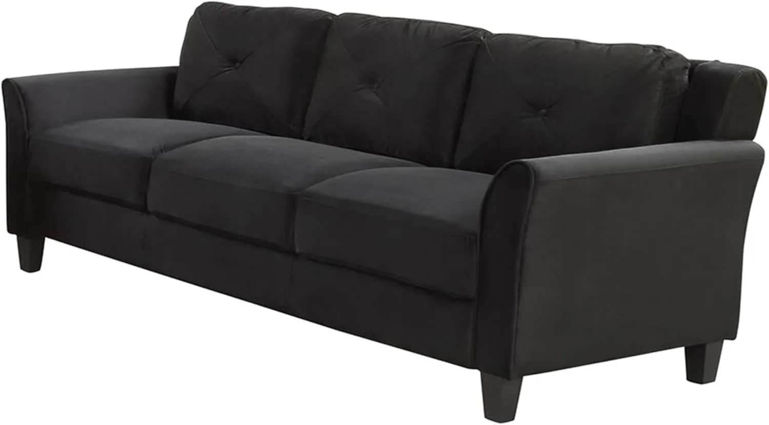 3 Pieses Modern Sofa Sets Button Tufted Backrest Sofa&Couch Include 3 Seaters Couch, Loveseat and Armchair with Ergonomically Curved Armrests for Home Apartment Office Living Room Furniture Sets