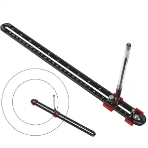 300mm Woodworking Compass Tool, Large Compass Woodworking Scribing Circle, Carpenter Compass Ruler Marking Gauge Circle Marking Tool for Engineer Carpenter (Black)