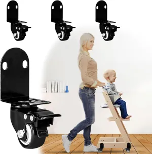 360° Rotating Wheel Accessories with Safety Locks Fit for Stokke Tripp Trapp High Chair - Enhance Mobility and Convenience for Your High Chair