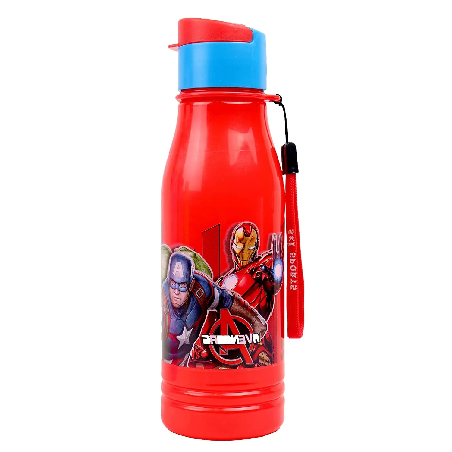 3823 Cartoon Printed Plastic Water Bottle for Kids - 400 ML