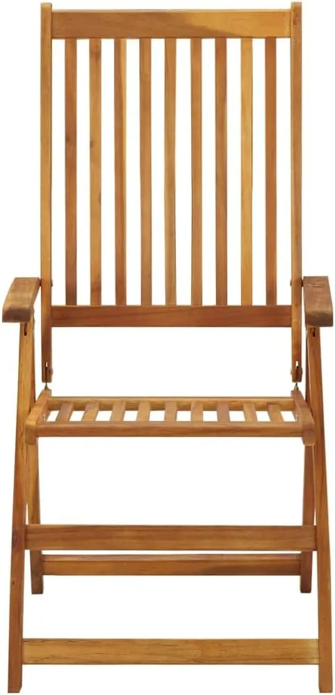 6-Piece Folding Patio Chairs Set with Cushions Solid Acacia Wood Outdoor Furniture for Garden Pool Beach Camping Lounge and Dining