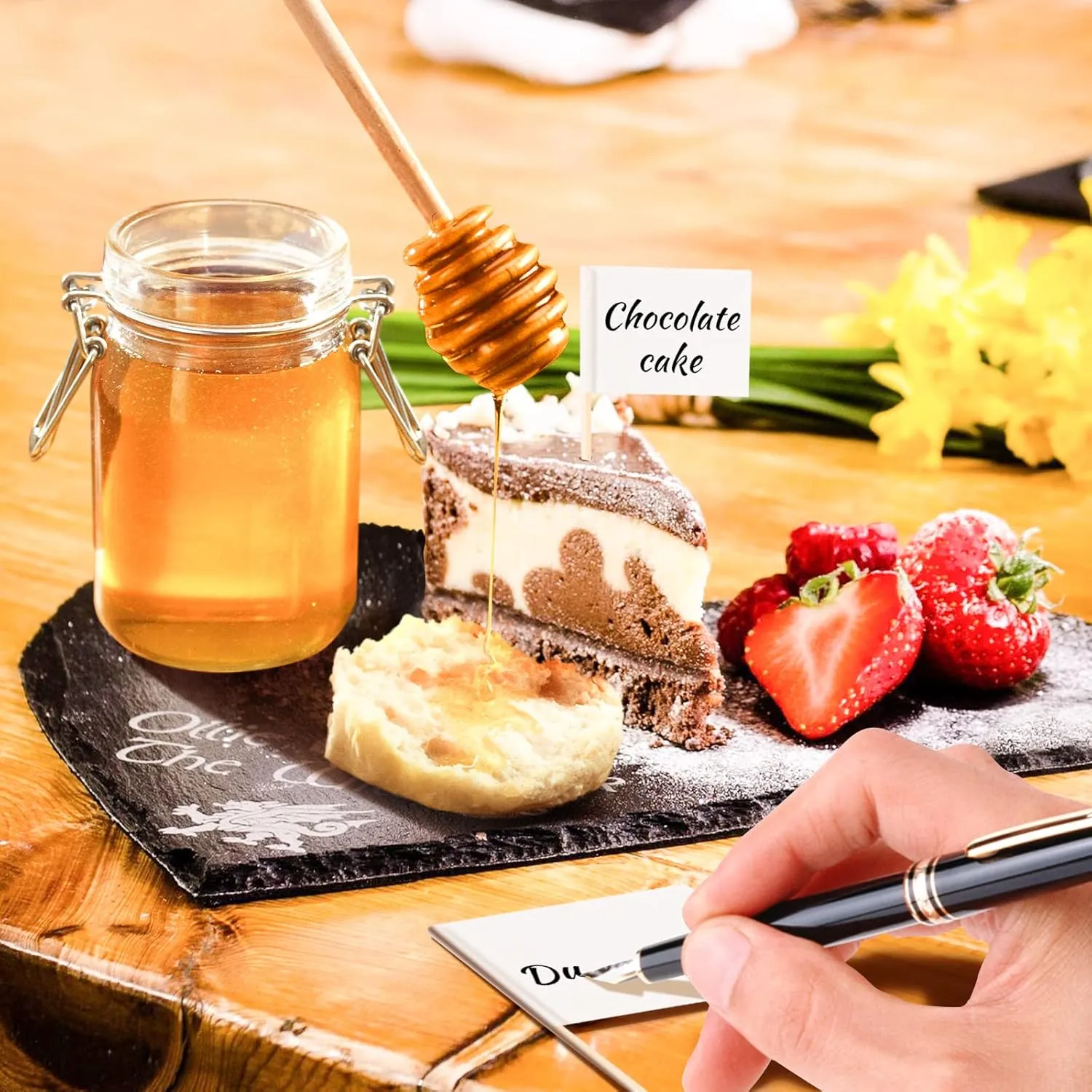 Accessories Wooden Cheese Spreader Knive Set, Wood Handle Butter Knives For Cheese Board Kit (23 Pack)