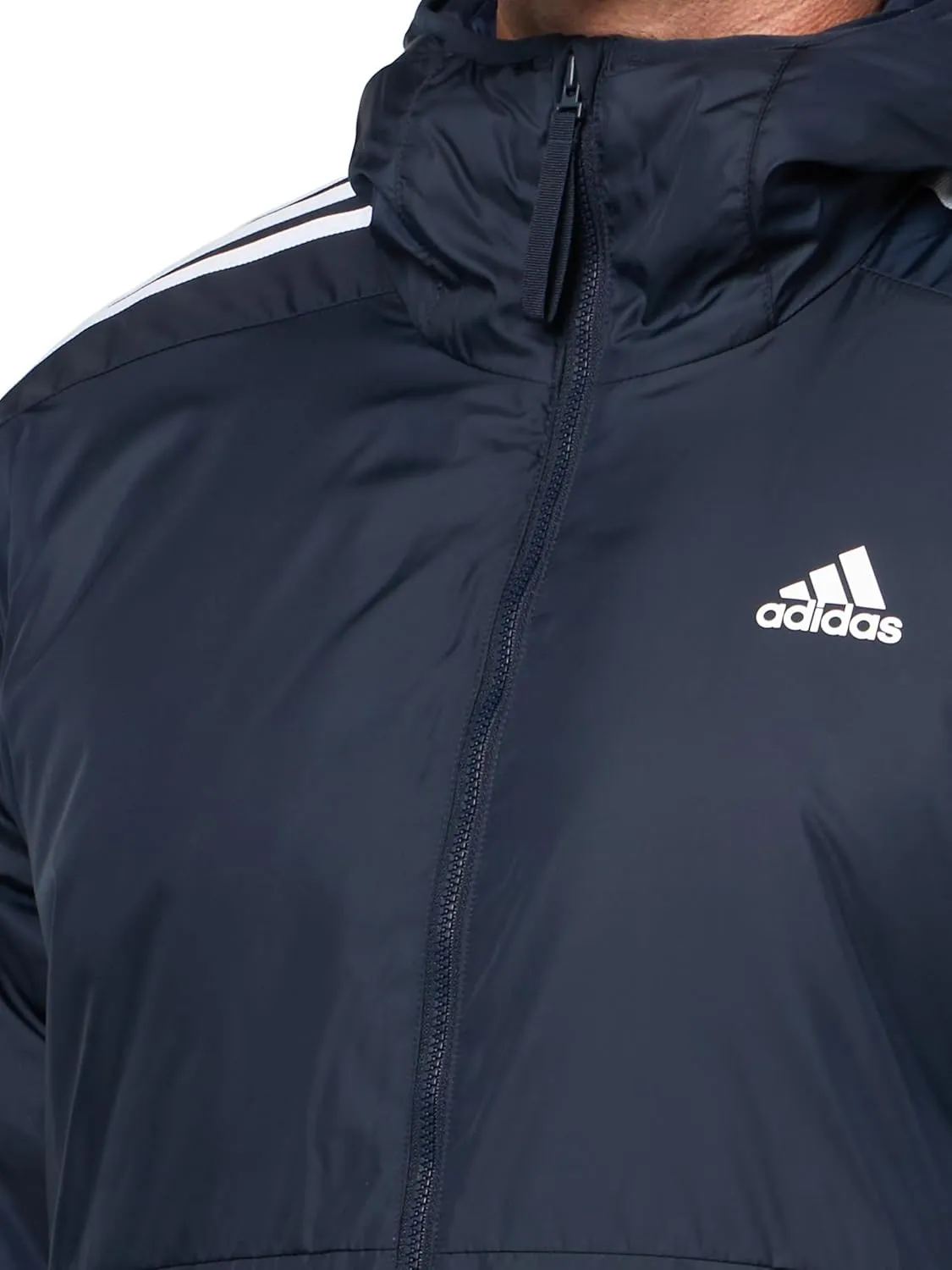 adidas Men's Essentials 3-Stripes Insulated Hooded Jacket