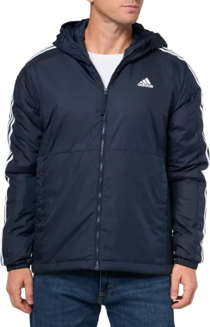 adidas Men's Essentials 3-Stripes Insulated Hooded Jacket
