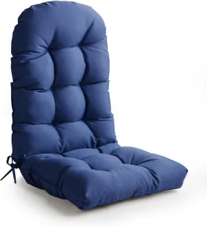 Adirondack Chair Cushion, High Back Patio Cushions with Adjustable Ties, 48.8x20.4x4.3, Waterproof Tufted Pillow, Fade Resistant Seat Rocking Chair Cushion for Indoor/Outdoor, Royal Blue, 1