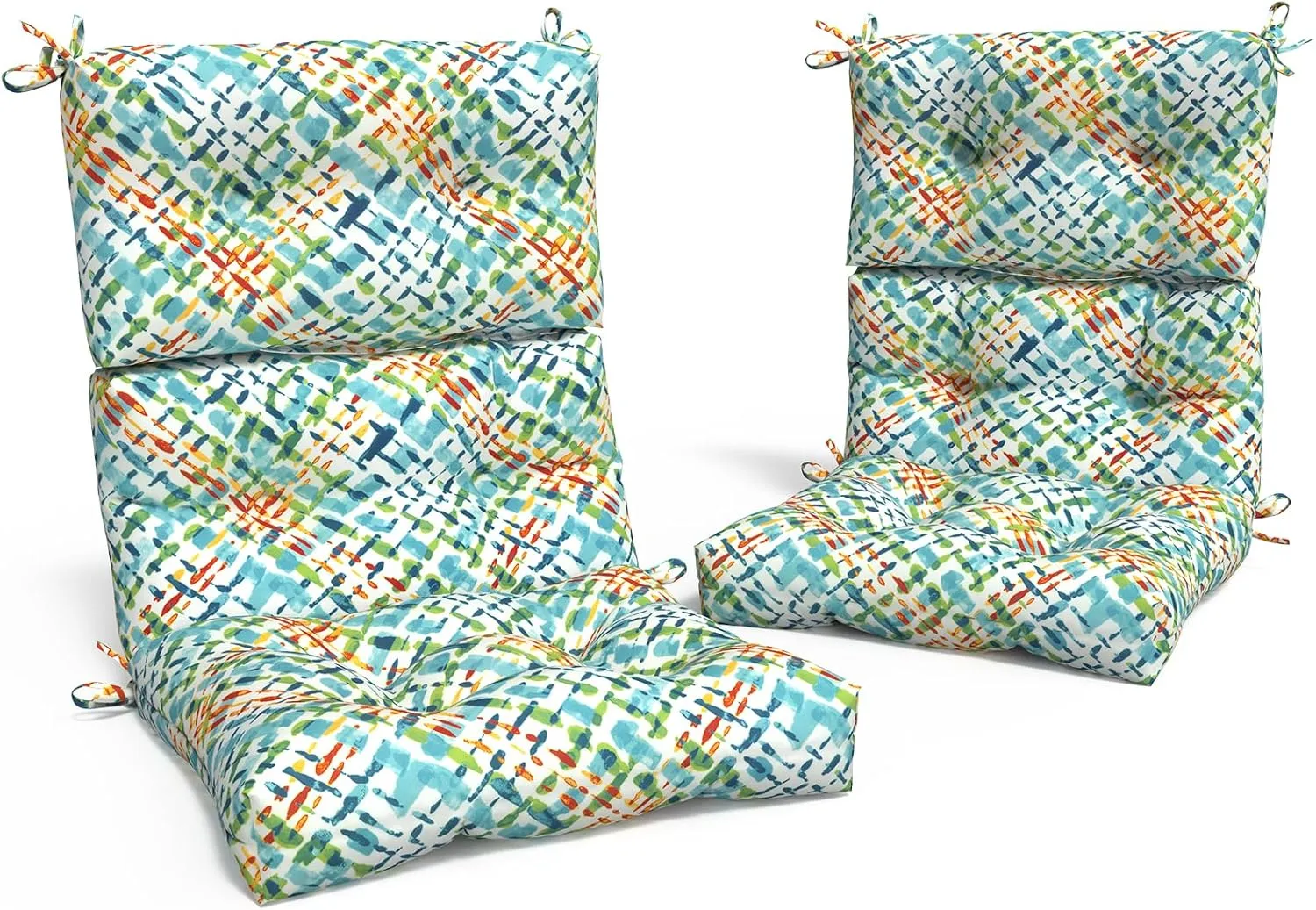 Adirondack Chair Cushions Set of 2, Water Resistant Outdoor High Back Chair Cushions for Patio Home Garden, 22" W x 20" D, Acapa Opal Geometric