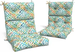 Adirondack Chair Cushions Set of 2, Water Resistant Outdoor High Back Chair Cushions for Patio Home Garden, 22" W x 20" D, Acapa Opal Geometric