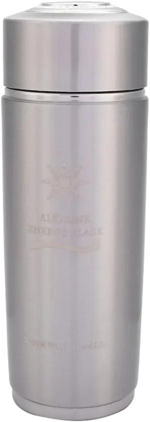 Alkalin Water Bottle, 400ml Stainless Hydrogen Water Bottle Portable Insulated Alkalin Water Filter Bottle Nano Balance Bio Energy Lonizer Cup Flask for Travel, Camping, Hiking (Silver)