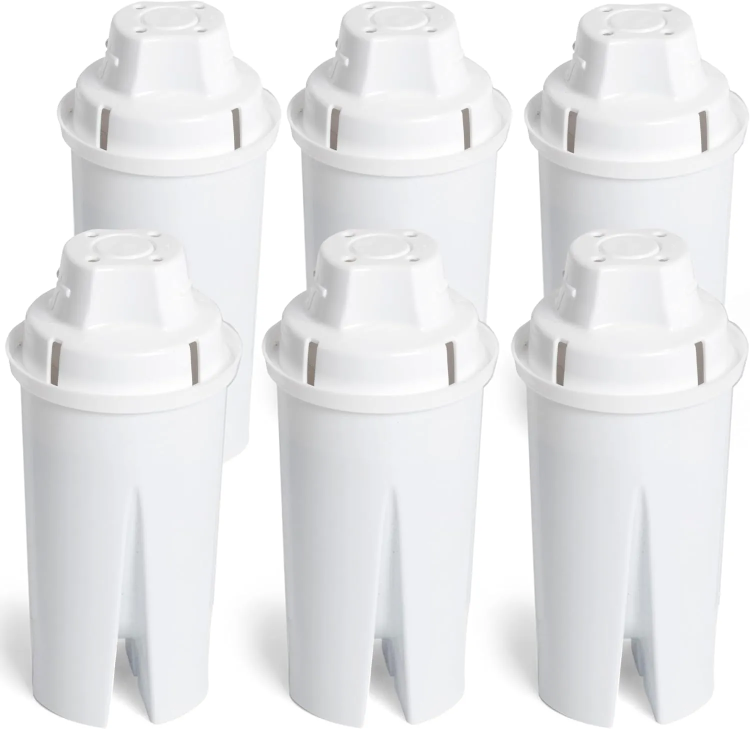Amazon Basics Replacement Water Filters for Water Pitchers, BPA-Free, WQA & NSF Certified, Compatible with Brita Water Pitchers & Drinking Water Filter Systems, 1 Year Filter Supply, 6-Pack