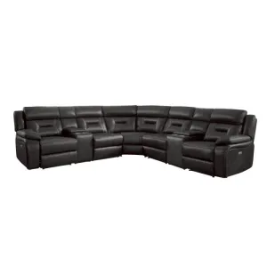 Amite 7pc Sectional Sofa in Dark Gray