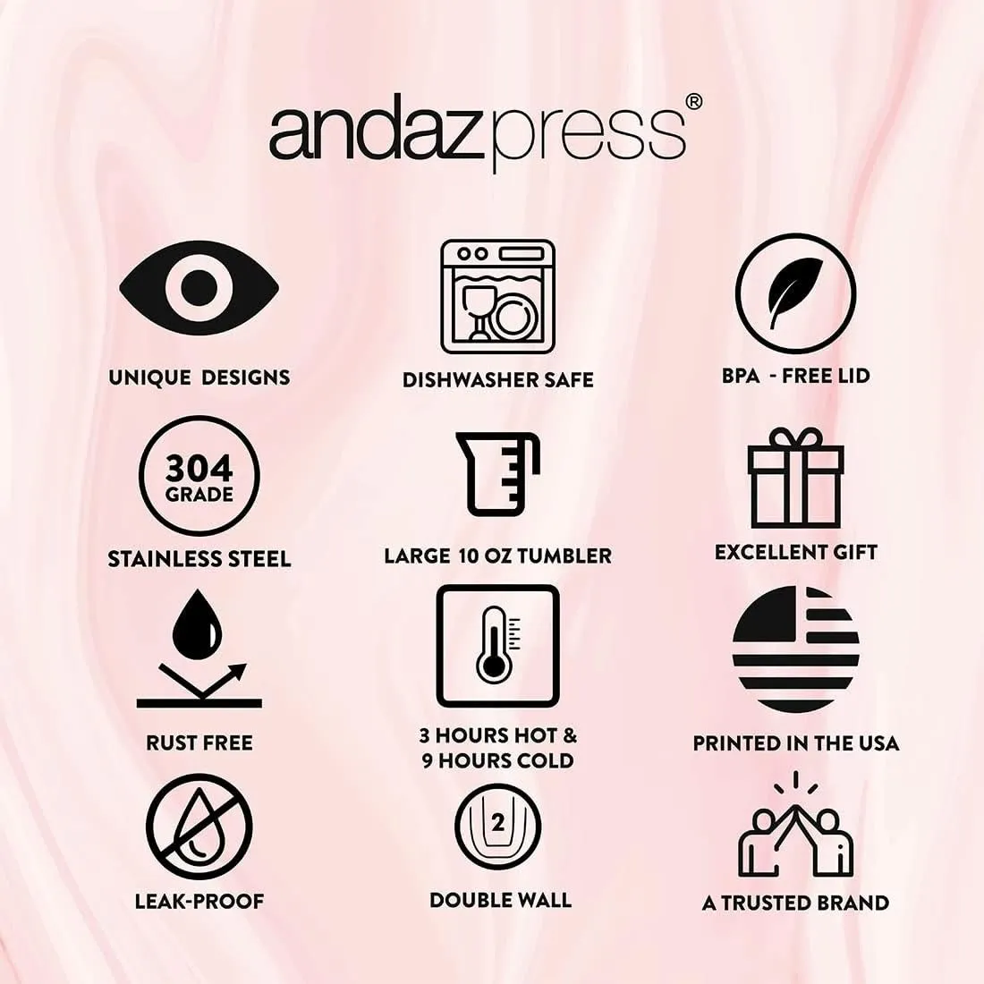 Andaz Press Personalized Kids Tumbler Boho Safari Animals Kids Stainless Steel Water Bottle with Leakproof Flip Lid- 10oz BPA-Free Tumbler For Girls Boys Students, Birthday Party Favors Gifts, 1-Pack