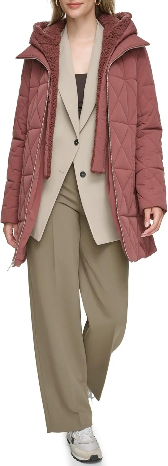 Andrew Marc Women's Water Resistant Insulated Puffer Jacket
