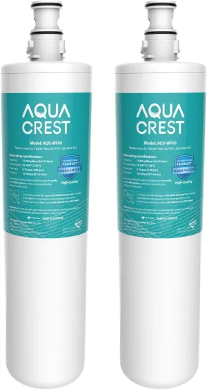 AQUA CREST 3US-PF01 Under Sink Water Filter, NSF/ANSI 42 Certified Replacement for Filtrete® 3US-PF01, 3US-MAX-F01H, Delta RP78702, Manitowoc K-00337, K-00338, HF20 HF25 HF27, 2 Pack, No.AQU-WF00