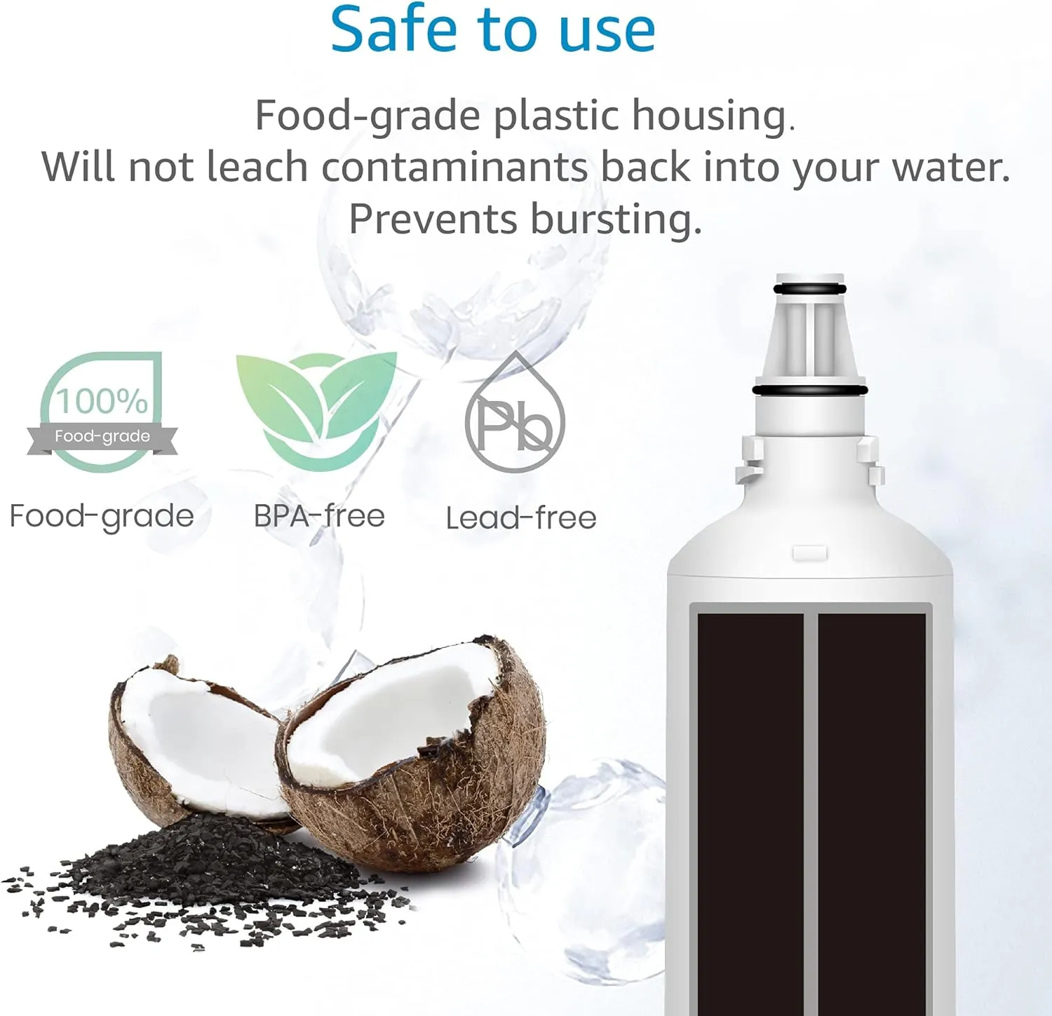 AQUA CREST F-2000 Water Filter, Replacement for InSinkErator® F-2000, F-1000, F-3000, Sub-Zero 4204490, 4290510 and AquaPure AP Easy C-Complete, Subzero Water Filter Replacement, NSF/ANSI 42,3 Packs