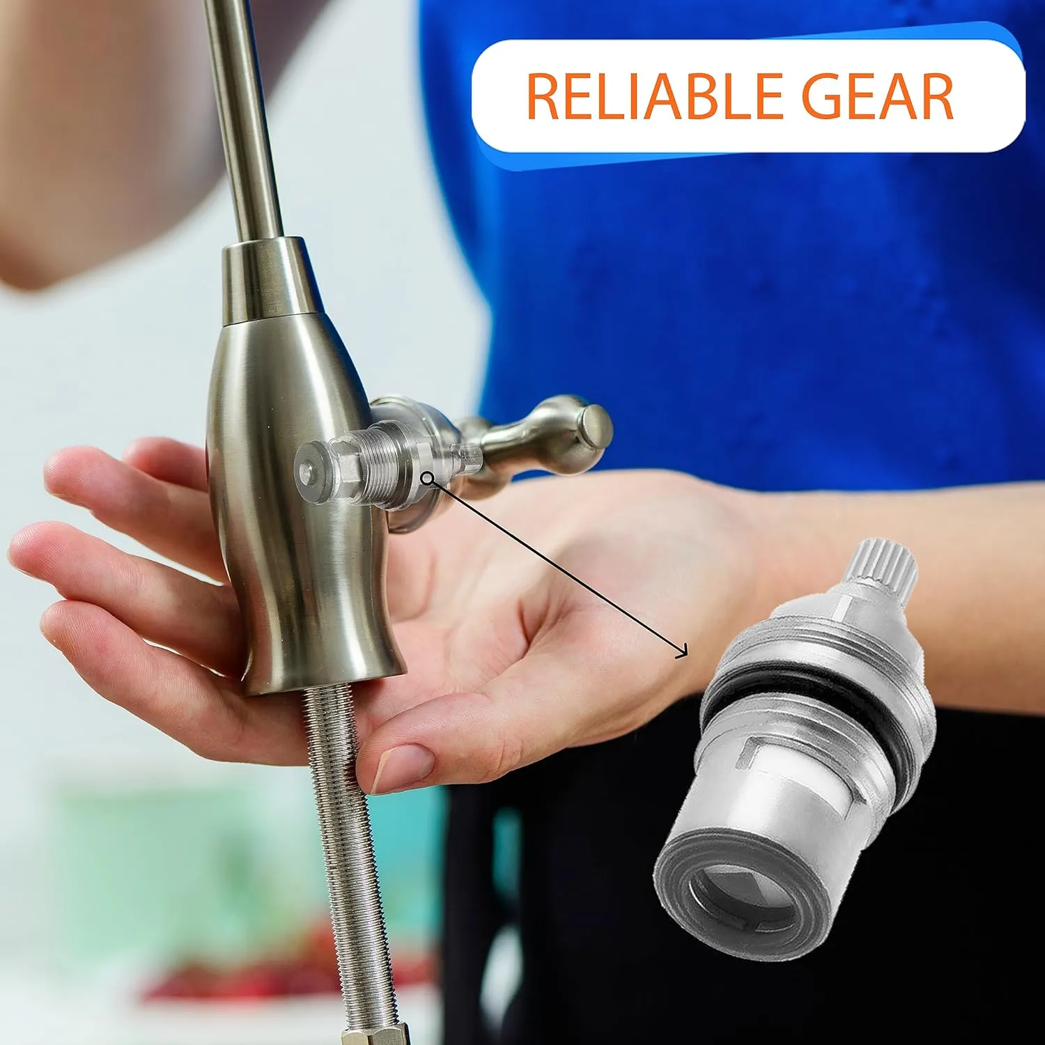 Aquaboon Drinking Water Faucet - Reverse Osmosis Water Filter Faucet - Kitchen Sink Faucets - Non-Air Gap Water Dispenser for Sink - Brushed Nickel Kitchen Faucet - Stainless Steel Kitchen Faucet