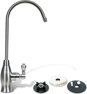 Aquaboon Drinking Water Faucet - Reverse Osmosis Water Filter Faucet - Kitchen Sink Faucets - Non-Air Gap Water Dispenser for Sink - Brushed Nickel Kitchen Faucet - Stainless Steel Kitchen Faucet