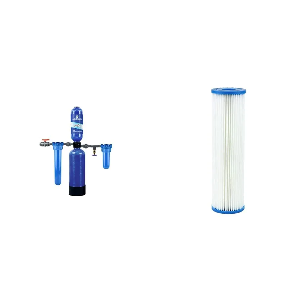 Aquasana Whole House Water Filter System Carbon KDF Home Filtration Reduces Chlorine Sediment
