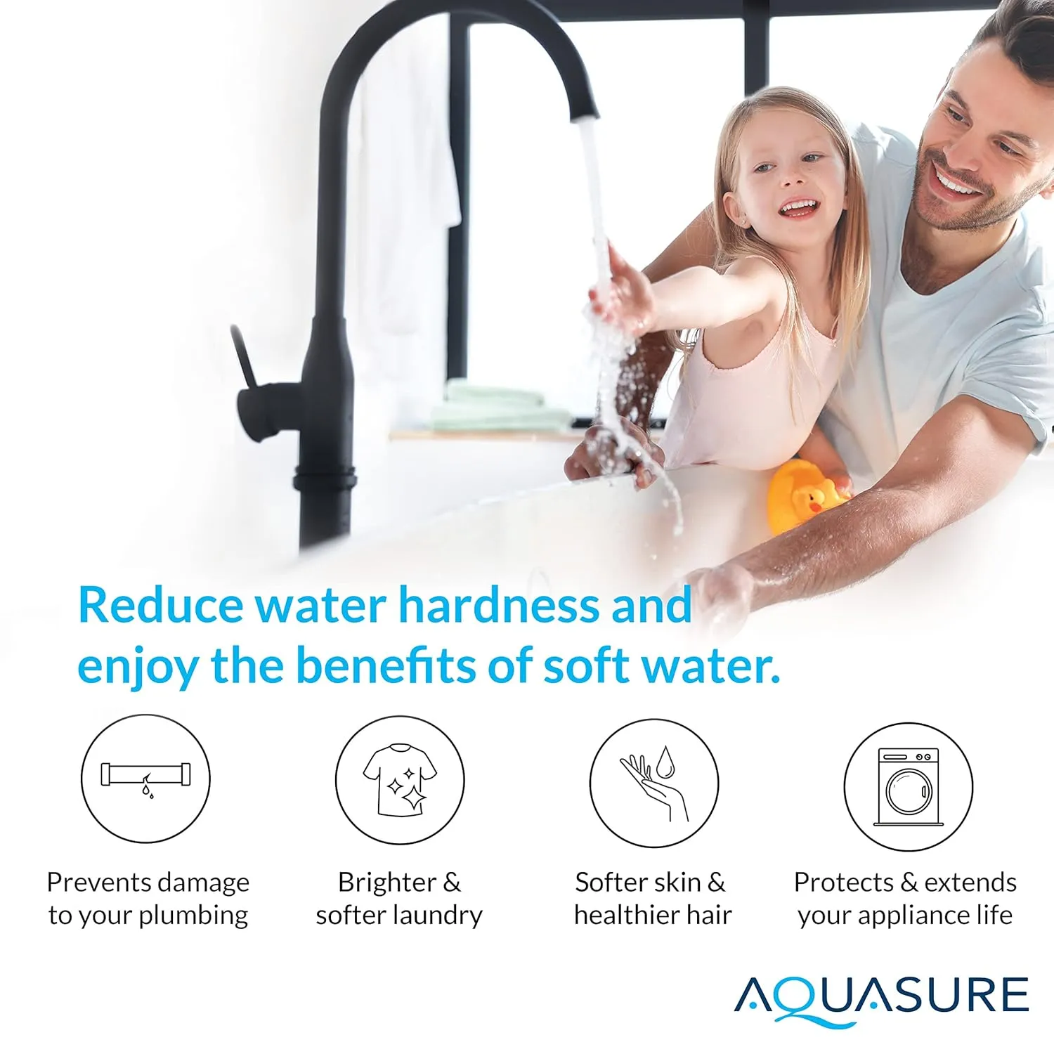 Aquasure 64,000 Grains Whole House Water Filtration Bundle with Digital Metered Control Softener, Pre-Filters, 75 GPD RO Reverse Osmosis System, Eliminates 99% of Contaminants (4-6 bathrooms)