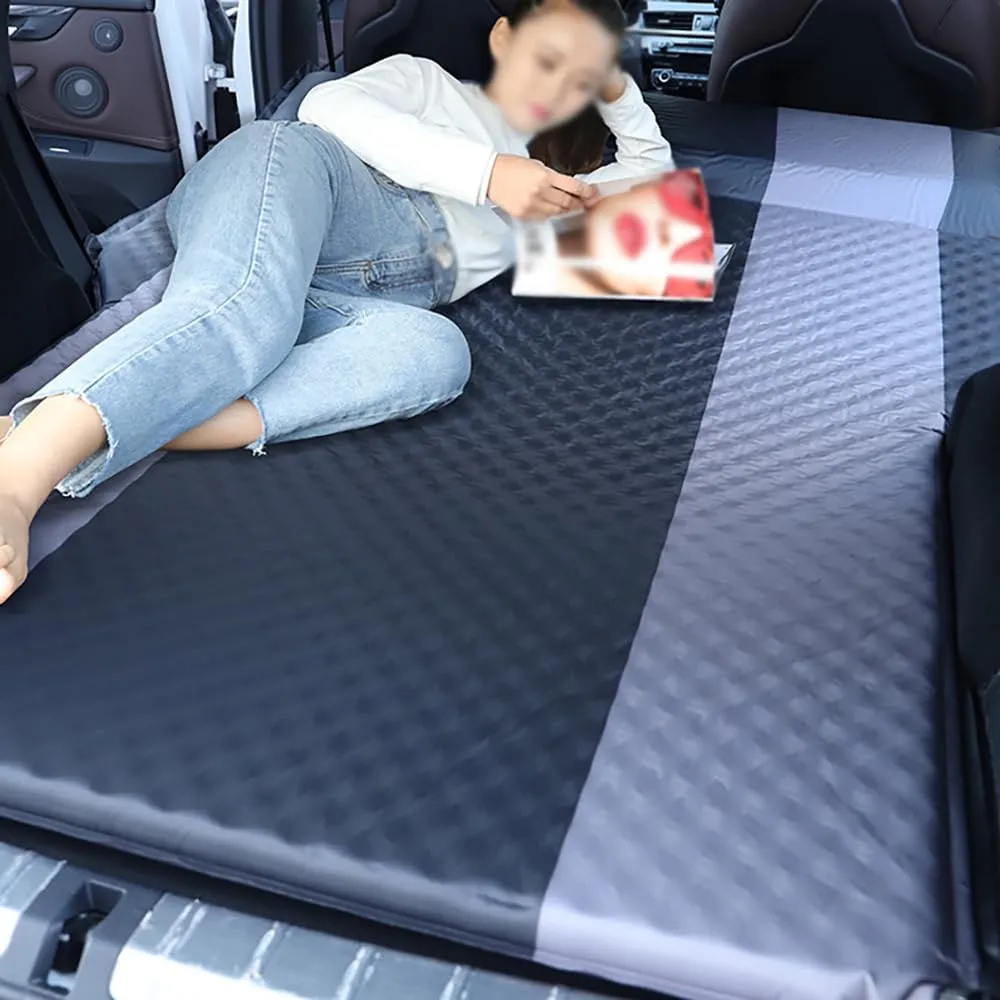 Automatic Inflatable Car Air Mattress for Jeep Compass S/Sport/Latitude/Freedom/Altitude/Trailhawk FWD 4x4, Foldable Portable for Camping Travel 5cm Thick Car Mattress,BlueGray