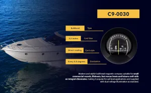 Autonautic - Bulkhead Mount Compass - 85mm Direct-Read Dial - with a Clear Looking Design Suitable for sail and Power Boats Also Suitable for Small Vessels, Mounting Hole 85mm. - Made in Europe