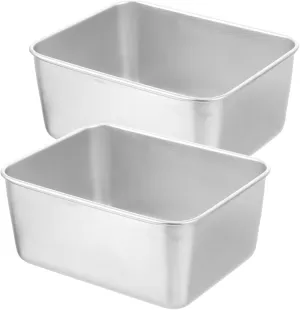 balacoo 2Pcs Stainless Steel Camping Bowls Durable Food Container Tableware for Picnics Outdoor Adventures and Travel Lightweight Stackable Design