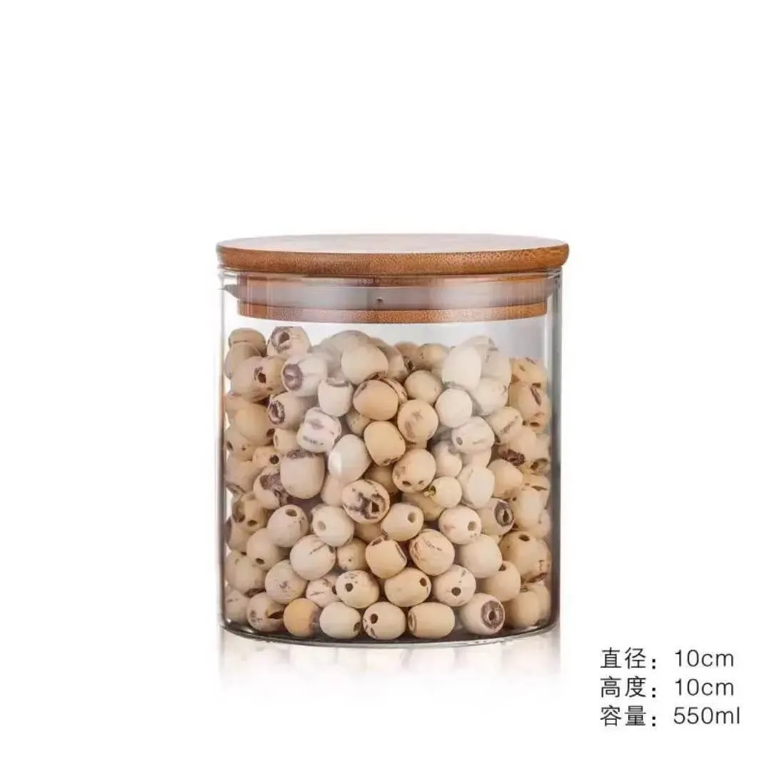 Bamboo Airtight Glass Storage Jars - Kitchen Organizers